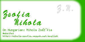 zsofia mihola business card